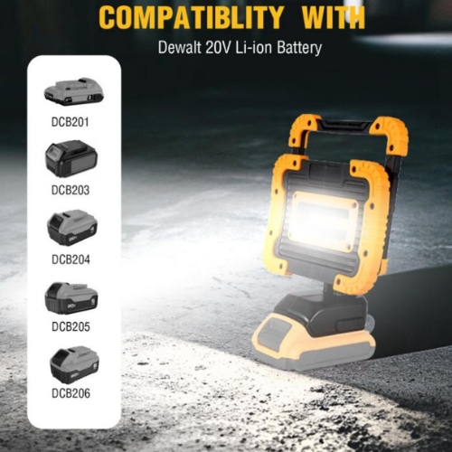 New 20W  COB LED Working Light With Dewalt Battery Pack