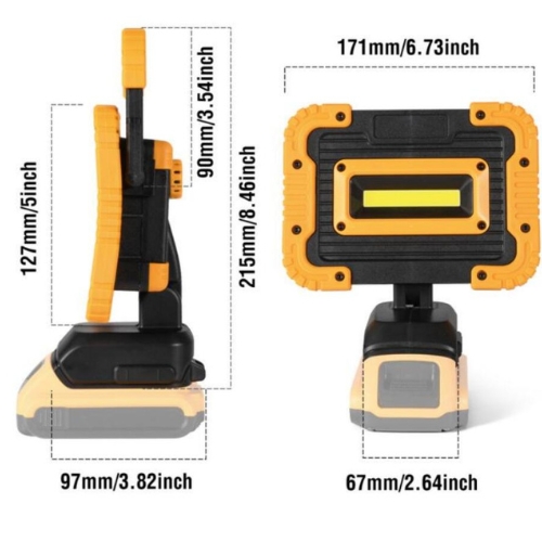 New 20W  COB LED Working Light With Dewalt Battery Pack