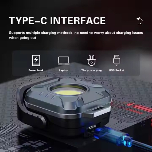 Mini Multi-Functional 500lm Portable Work Light With Magnet And Power Bank