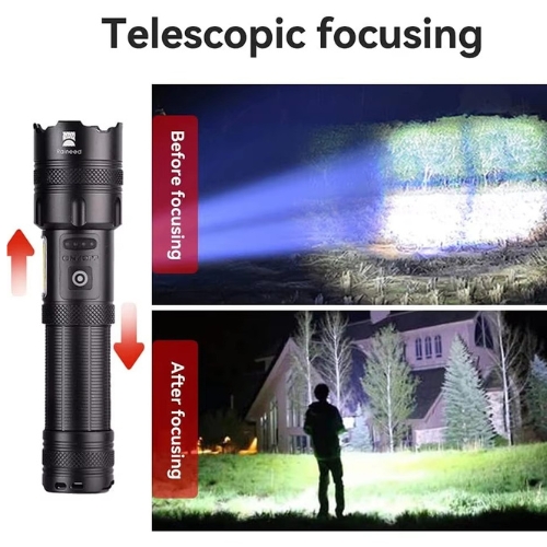 High Power  Rechargeable Zoom  Aluminum Tactical LED Flashlight