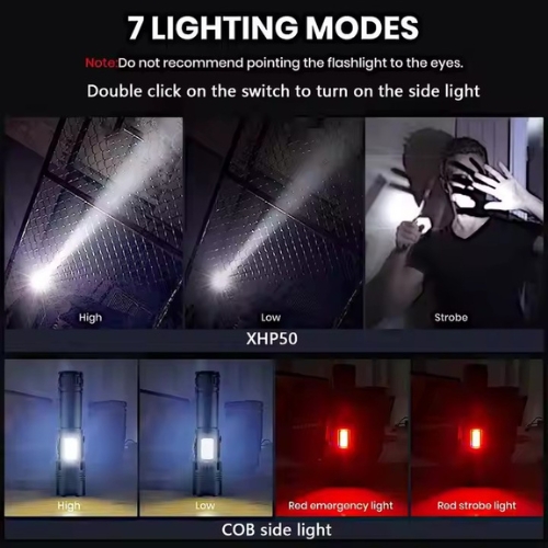 High Power  Rechargeable Zoom  Aluminum Tactical LED Flashlight