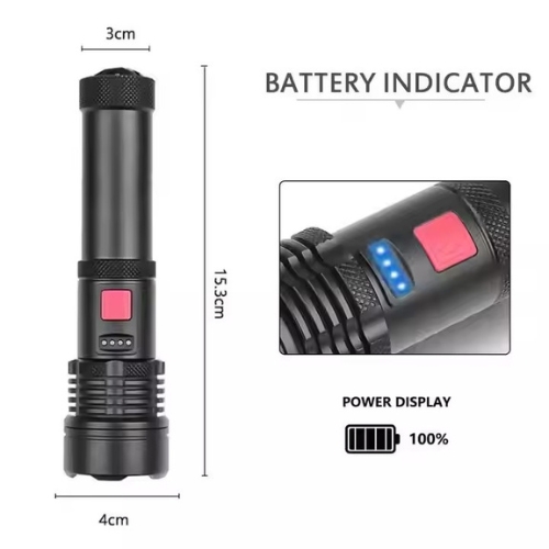 1000 Lumen  10W High Power Aluminum LED Zoom Flashlight