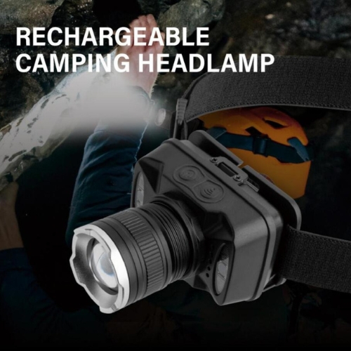 Type-C Rechargeable Headlamp with motion sensor and zoom white laser