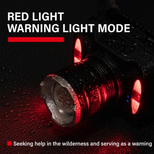 Type-C Rechargeable Headlamp with motion sensor and zoom white laser