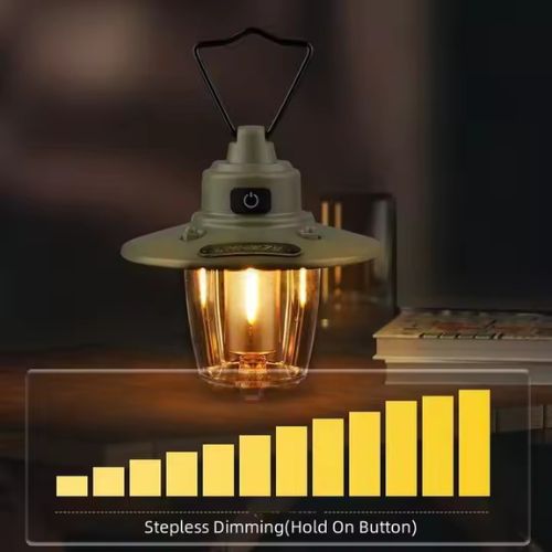 Type-C rechargeable camping lantern with dimming function