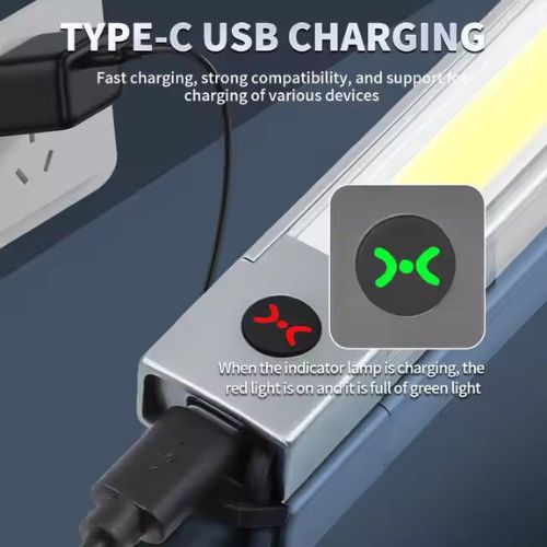 Type-C rechargeable Multi-function night light with clip and laser