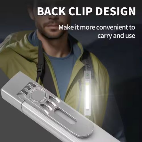 Type-C rechargeable Multi-function night light with clip and laser