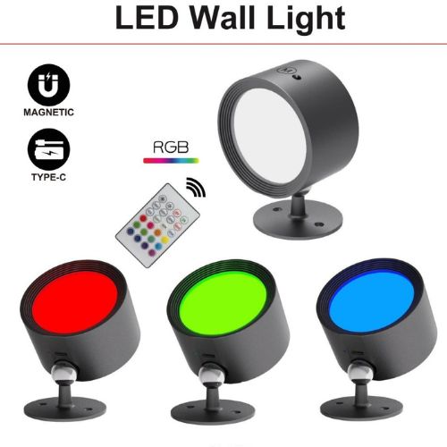 Universal magnetic rechargeable remote control  wall lamp