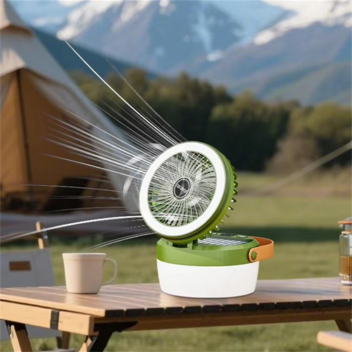 Solar Camping Light Multi-functional Rechargeable Fan Light Camping Lamp