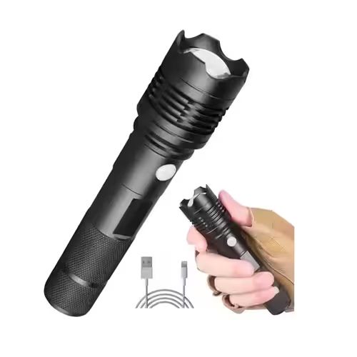 10W LED  rechargeable Zoom flashlight light