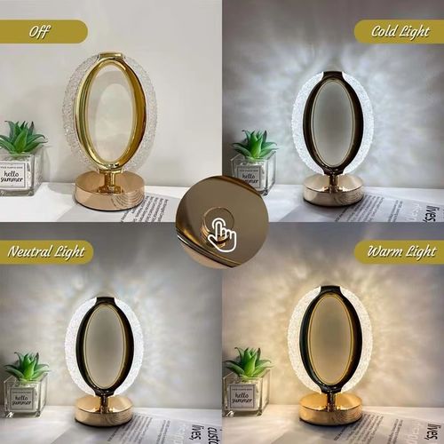  LED Cordless Crystal Table Lamp