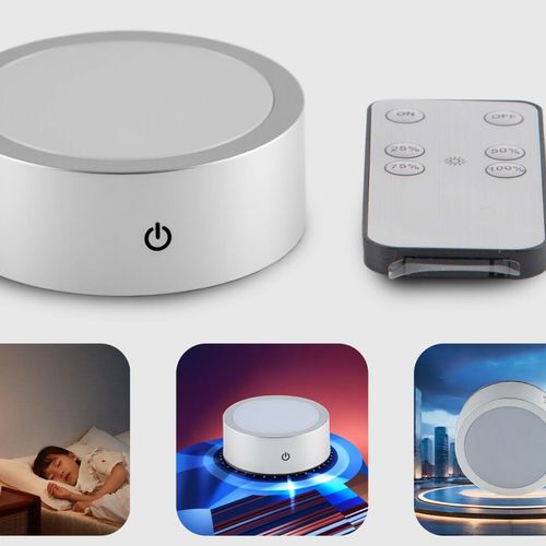 2pcs RGB LED push light with remote control