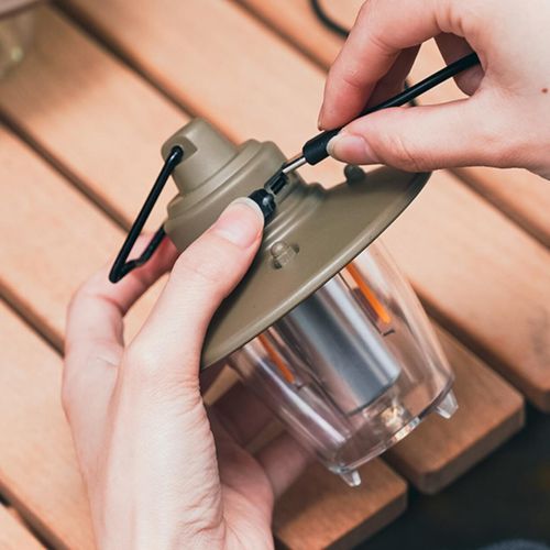 Type-C rechargeable camping lantern with dimming function