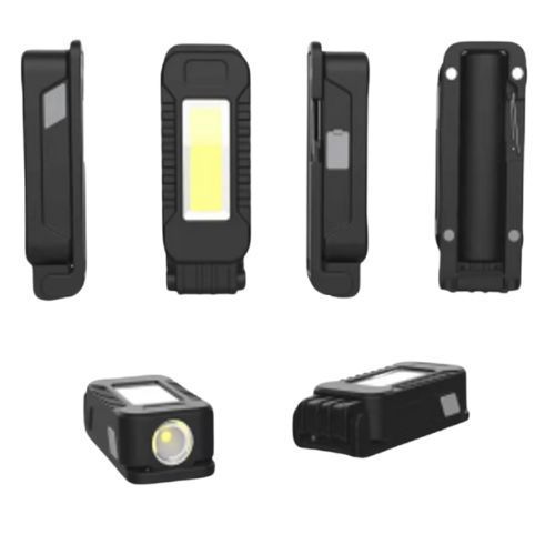 Rotatable LED+5W COB Rechargeable Work Light with Clip