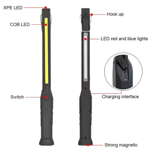 Rechargeable led working light  with hanger and magnet