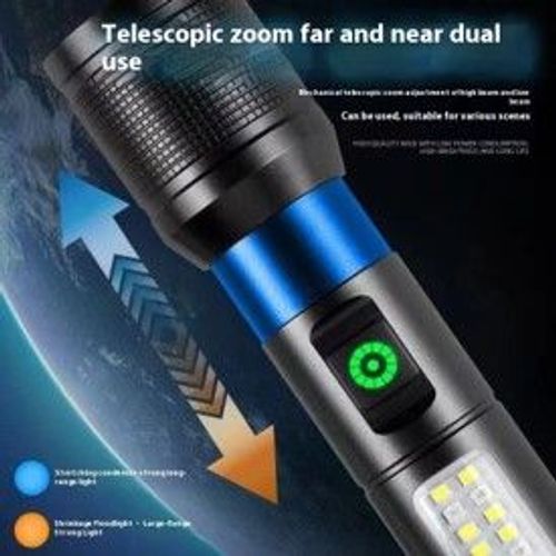 10W LED Rechargeable Zoom Flashlight 