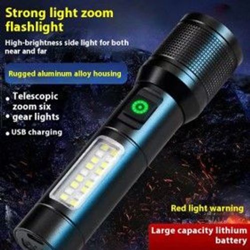 10W LED Rechargeable Zoom Flashlight 