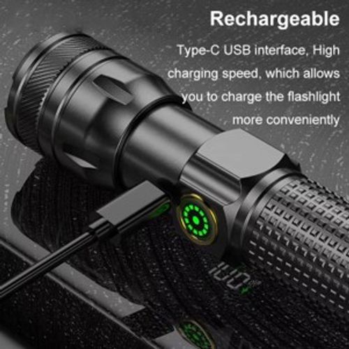  LED Rechargeable Zoom Flashlight