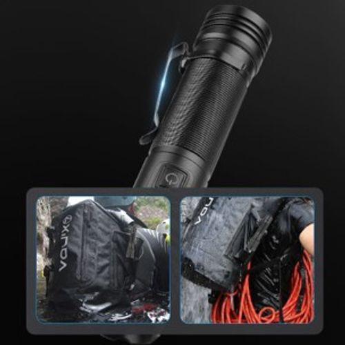 LED Rechargeable Flashlight With Clip