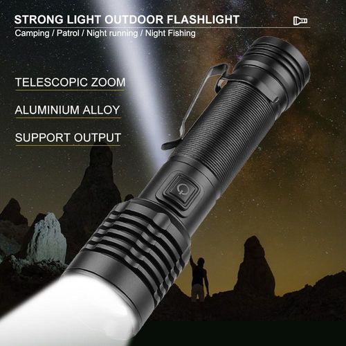  LED Rechargeable Flashlight With Clip