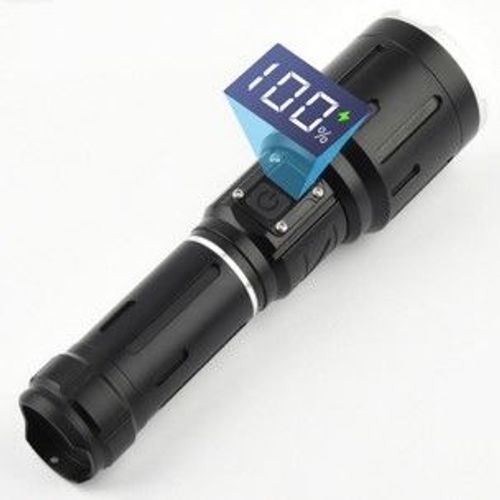  White Laser LED Rechargeable  Flashlight With Zoom