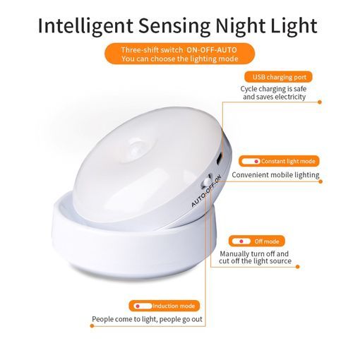 Dual Battery detachable Magnetic PIR Sensor Light