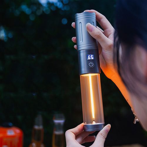 Multi-functional Type-C Rechargeable Telescopic Zoom LED Camping Light Outdoor Portable Flashlight