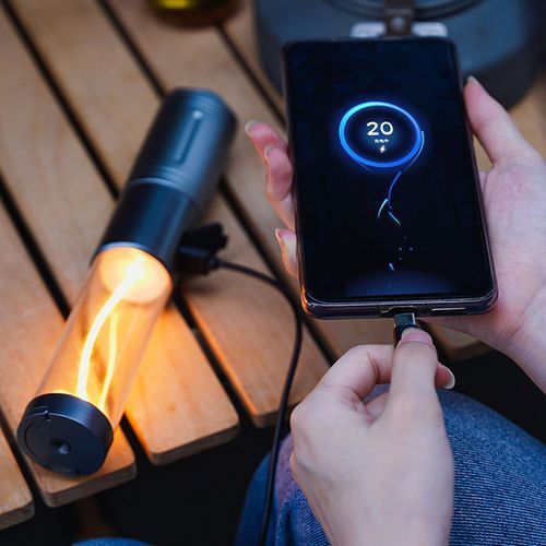 Multi-functional Type-C Rechargeable Telescopic Zoom LED Camping Light Outdoor Portable Flashlight