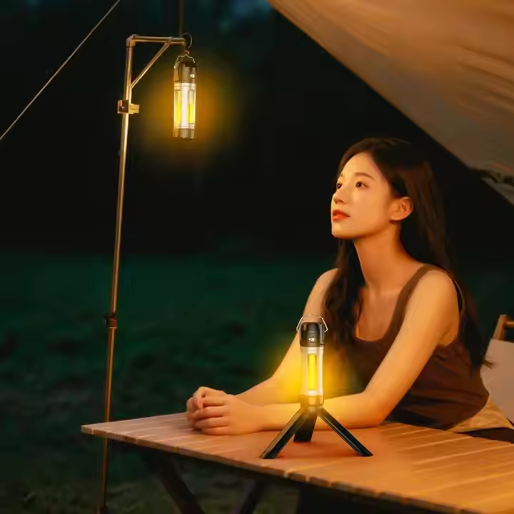 Multi-functional Type-C Rechargeable LED Camping Light Outdoor Portable Flashlight