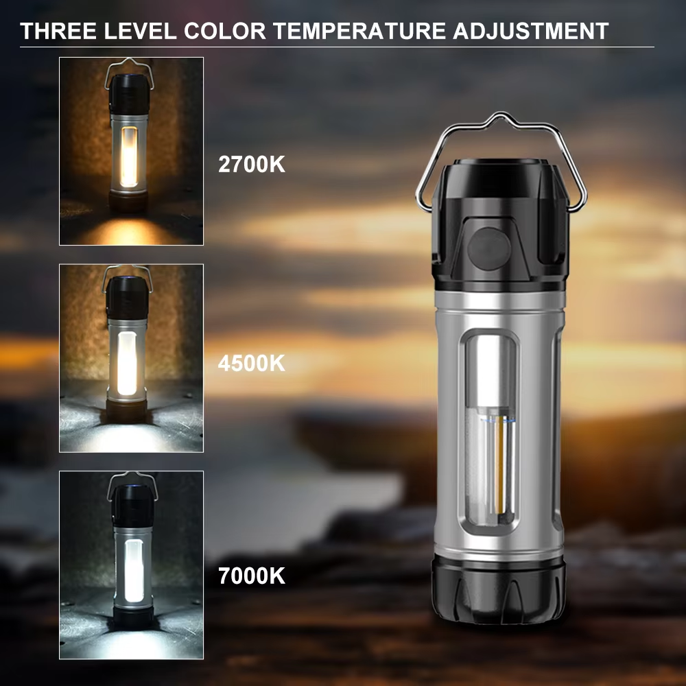 Multi-functional Type-C Rechargeable LED Camping Light Outdoor Portable Flashlight