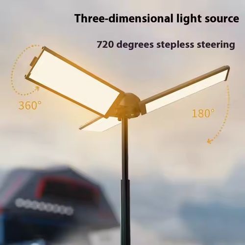 New Outdoor Multifunction 720-Degree Stepping Extendable 1 Meter Foldable LED Rechargeble Tent Campi