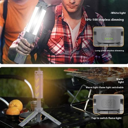 New Outdoor Multifunction 720-Degree Stepping Extendable 1 Meter Foldable LED Rechargeble Tent Campi