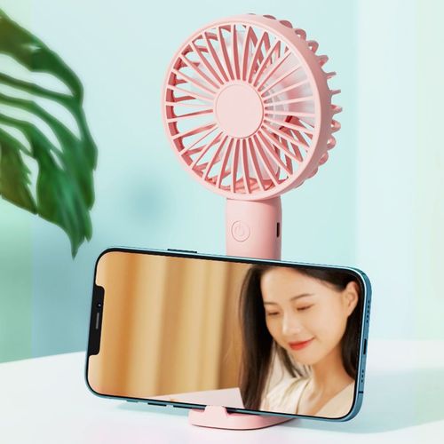 Rechargeable Handy Fan With Moblie Holder