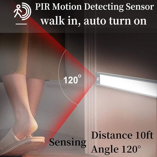 Type-C Rechargeable Magnetic Aluminum LED PIR Sensor Light 