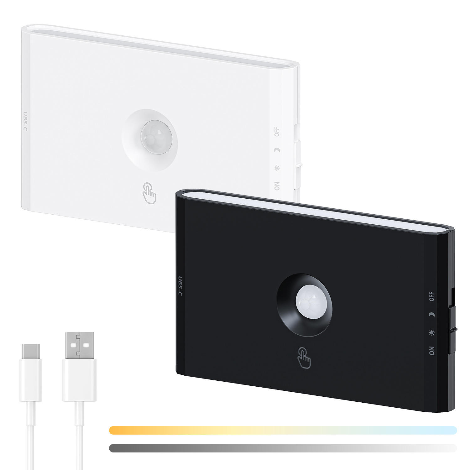 2pcs Linkable Rechargeable PIR Sensor Light 