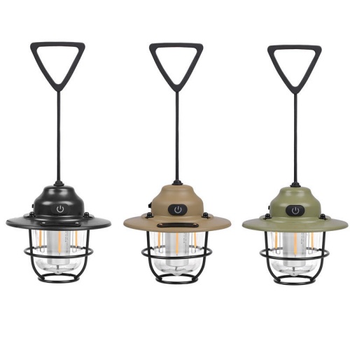 Retro Type-C Rechargeable LED Camping Lantern 