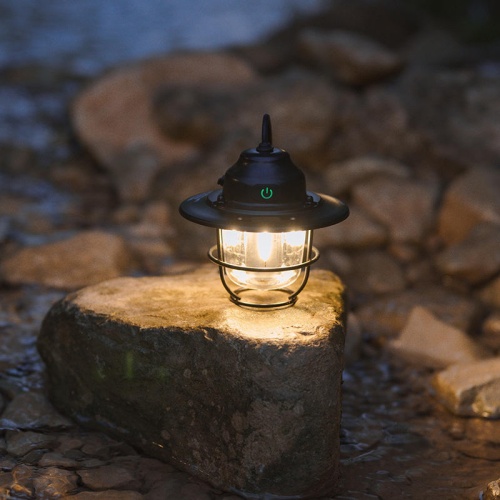 Retro Type-C Rechargeable LED Camping Lantern 