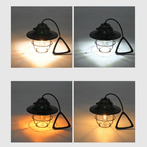 Retro Type-C Rechargeable LED Camping Lantern 